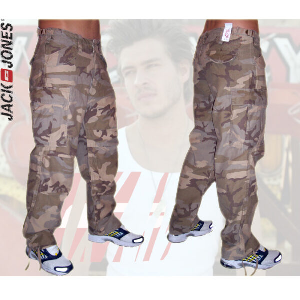 Jack & Jones Herren Hose AGAF SAND Gamoy Camouflage