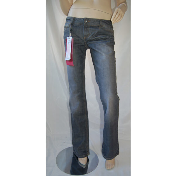 Only Damen Jeans Auto Low Straight GRE5562 Grau