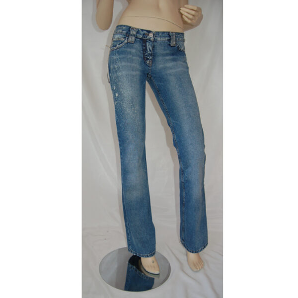 deKATA Damen Jeans Duke Swarovski Kristallen Blau